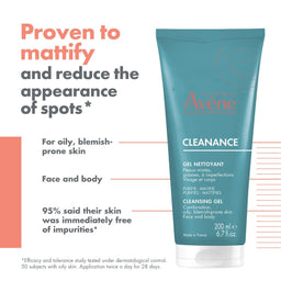 Avène Cleanance Cleansing Gel Cleanser for Blemish-Prone Skin 200ml