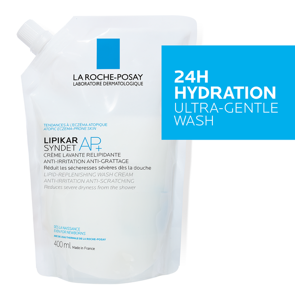 La Roche-Posay Lipikar Syndet AP+ Cream Wash Refill Pouch 400ml