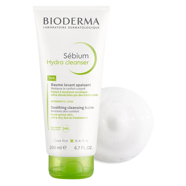 Bioderma Sebium Hydra Cleanser Gentle & Nourishing Face Wash for Dry and Sensitive Acne-prone skin 200ml