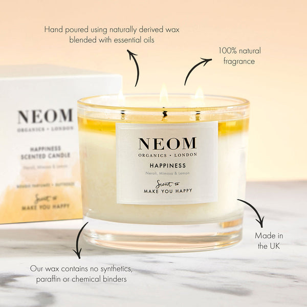 NEOM Happiness Scented Candle (3 Wicks)