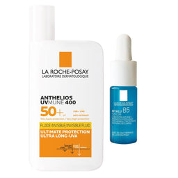 La Roche-Posay Anthelios UVmune 400 Invisible Fluid SPF 50+ with Travel Size Hyalu B5 Hyaluronic Acid Serum