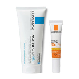 La Roche-Posay Cicaplast Balm B5+ Multi-Purpose Repairing Balm 100ml with Travel Size UVMune 400 Invisible Fluid SPF50+ Bundle