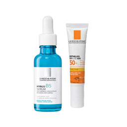 La Roche-Posay Hyalu B5 Hyaluronic Acid Serum with Travel Size UVMune 400 Invisible Fluid SPF50+ Bundle