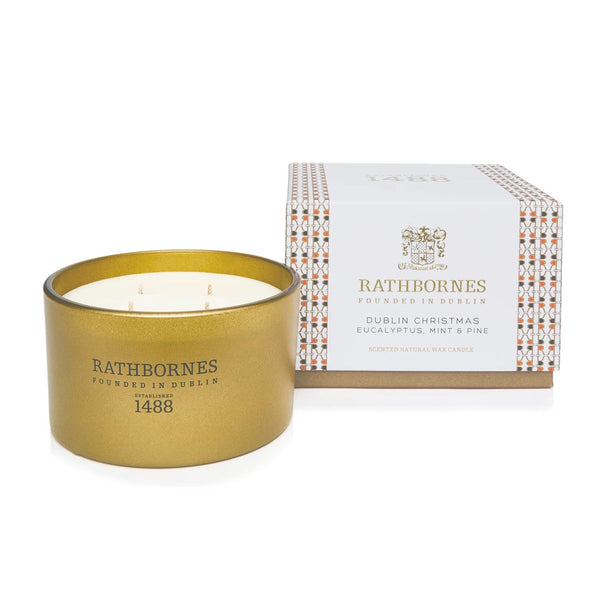 Rathbornes 1488 Classic 2 wick Dublin Tea Rose, Oud and Patchouli Scented Candle