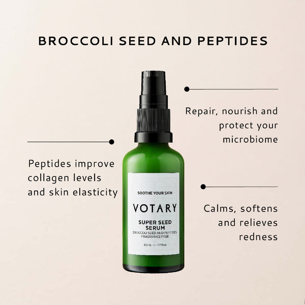 VOTARY Super Seed Serum- Broccoli Seed and Peptides Fragrance Free