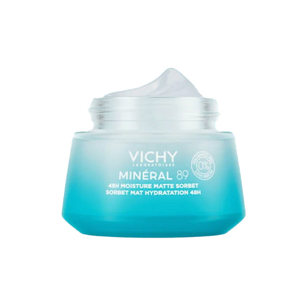 Vichy Minéral 89 48H Moisture Matte Sorbet Non-Greasy – Fragrance-Free, Combination to Oily Skin, 50ml